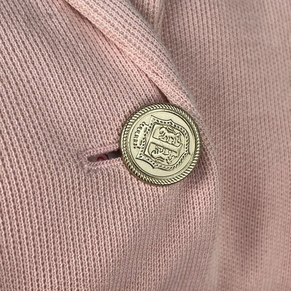 Talbots Womens Two Gold Button Pink Blush Career Blazer Sz 12 - Picture 3 of 7